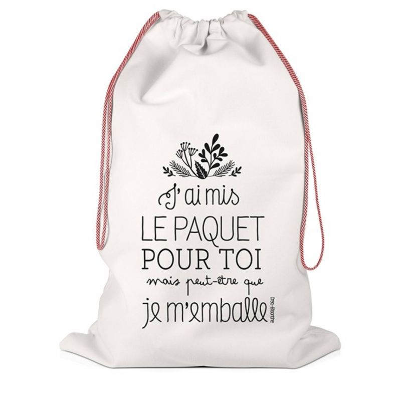 Hotte de No l Grand sac de rangement J ai mis le paquet pour